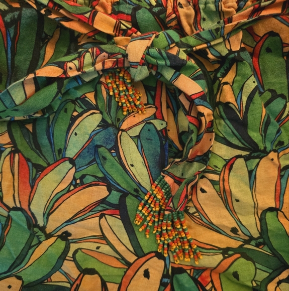 Farm Rio Banana Bead Detail High Waisted Shorts - Picture 3 of 4